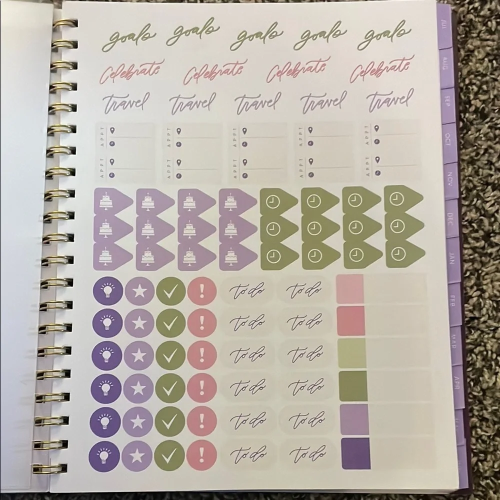 Purple Striped Planner